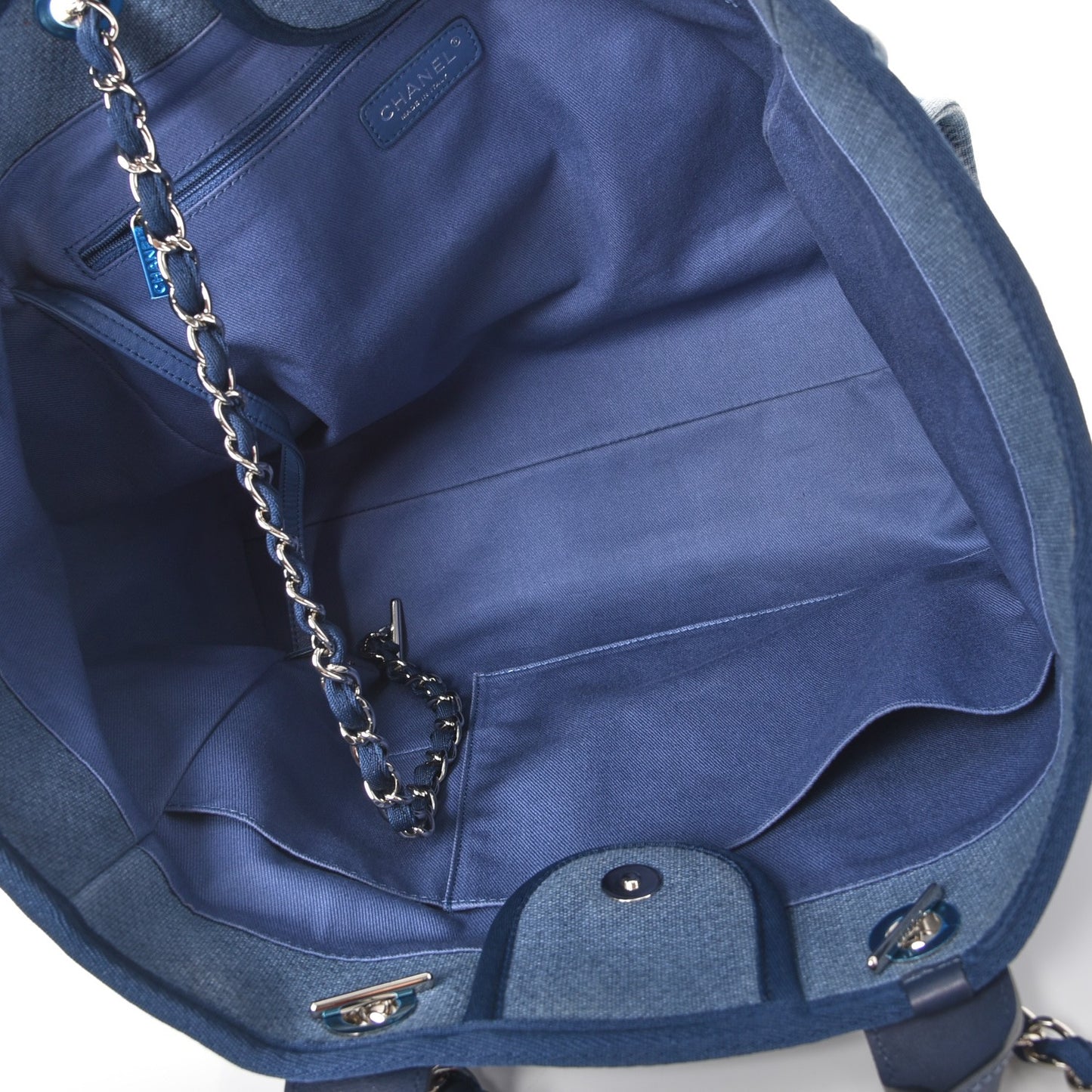 Canvas Large Deauville Tote Blue