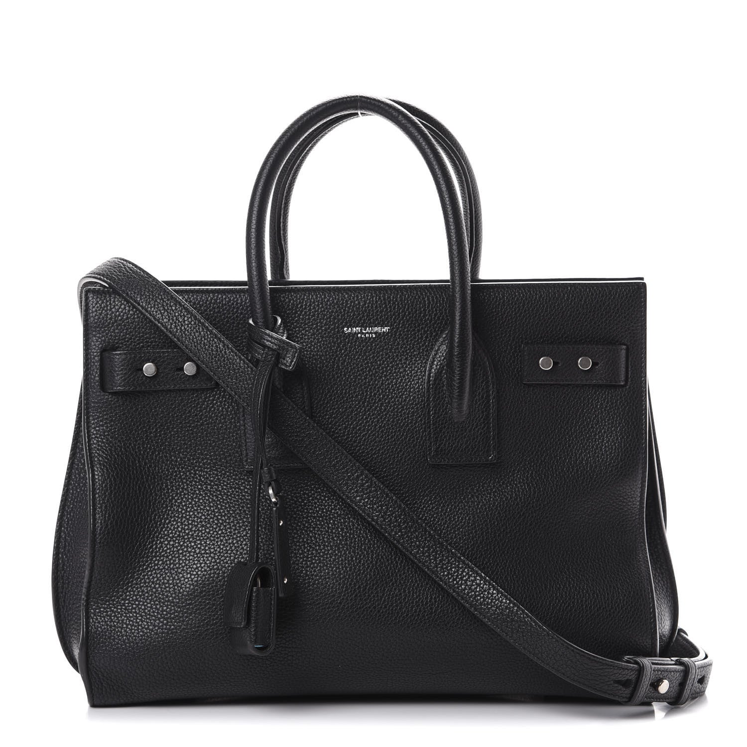 Saint Laurent Grained Calfskin Small Supple Sac De Jour Black 1 of 10