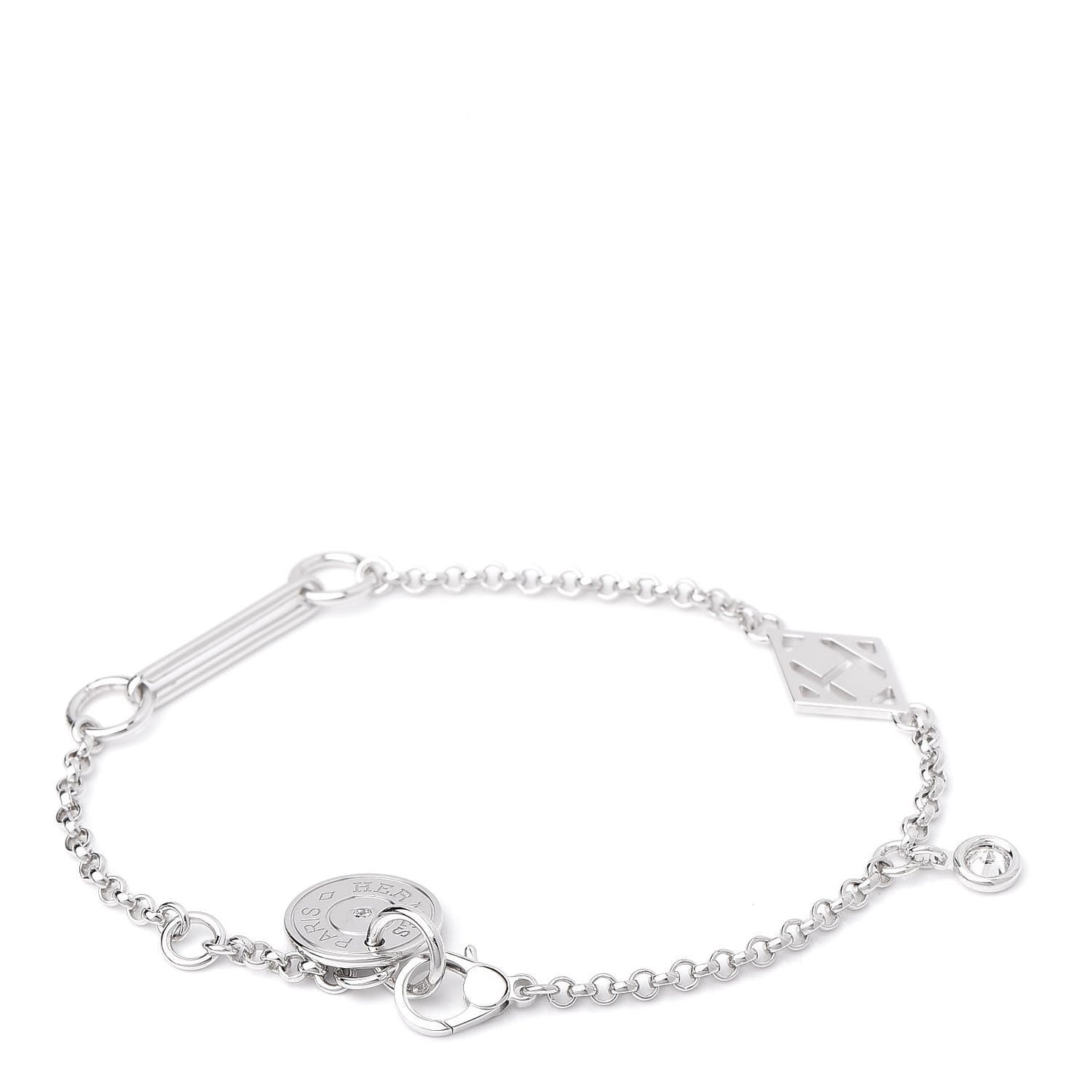 18K White Gold Diamond Gambade Bracelet