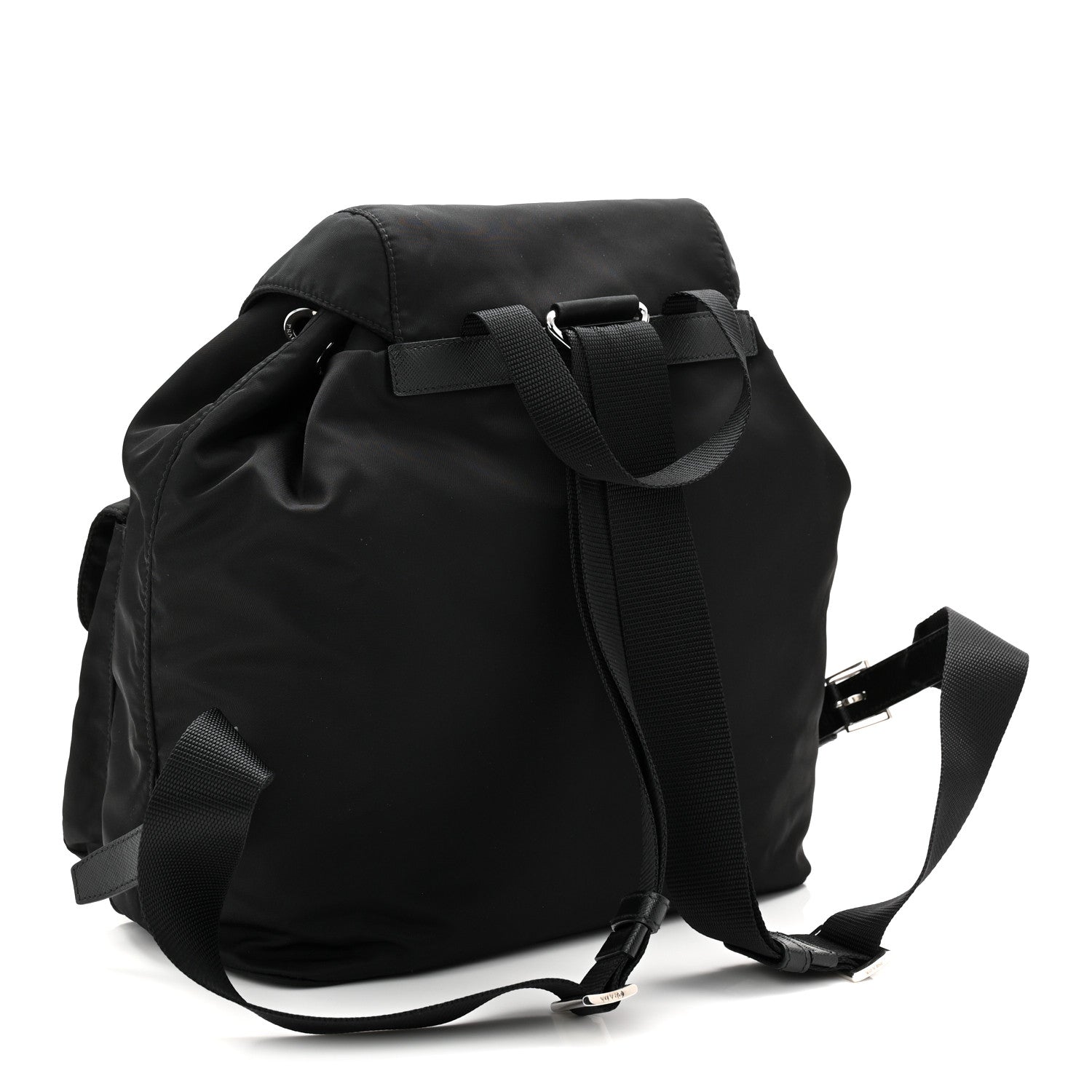 Prada Tessuto Nylon Saffiano Medium Backpack Black 4 of 12
