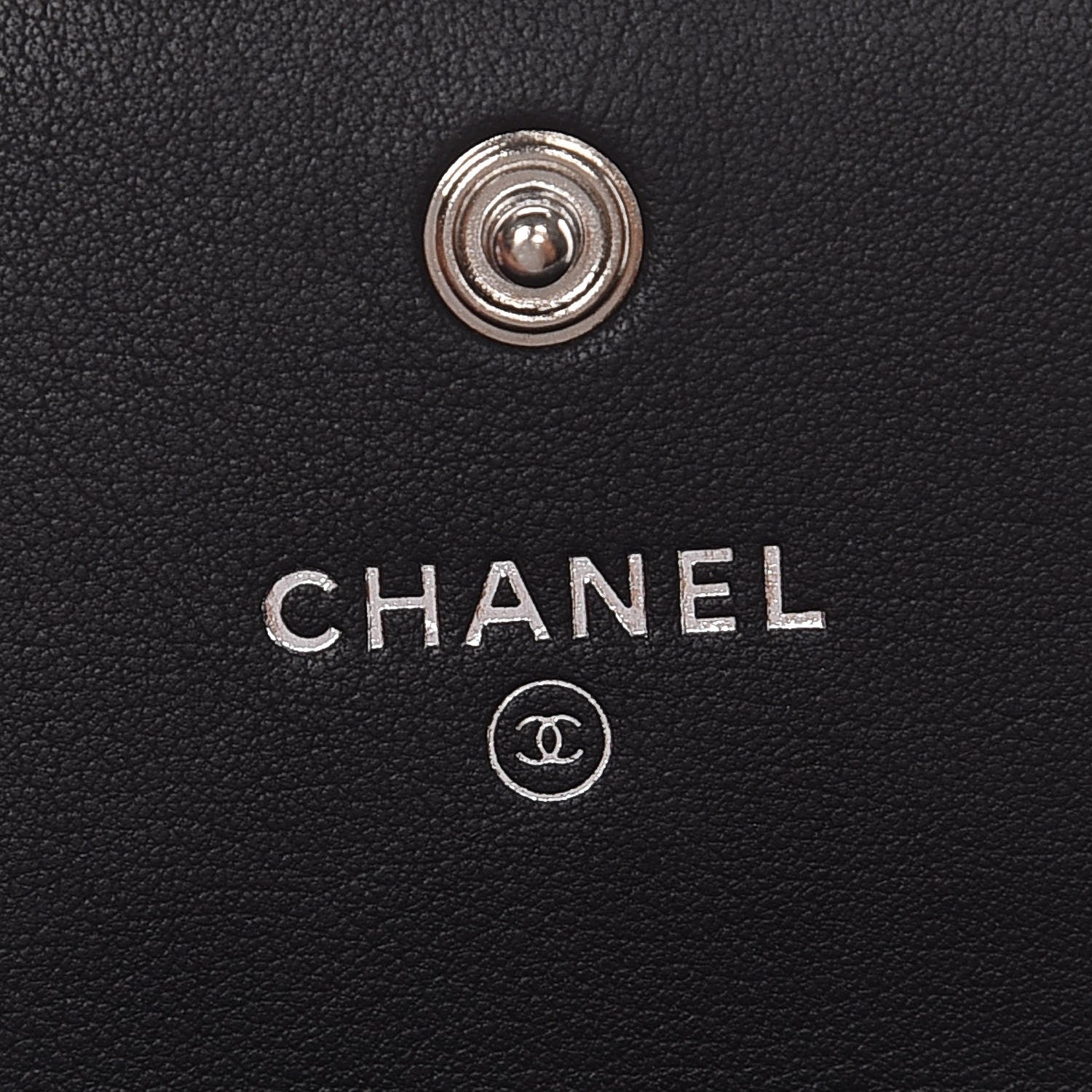 Chanel Calfskin Chevron Quilted Boy Flap Wallet Black 6 of 8