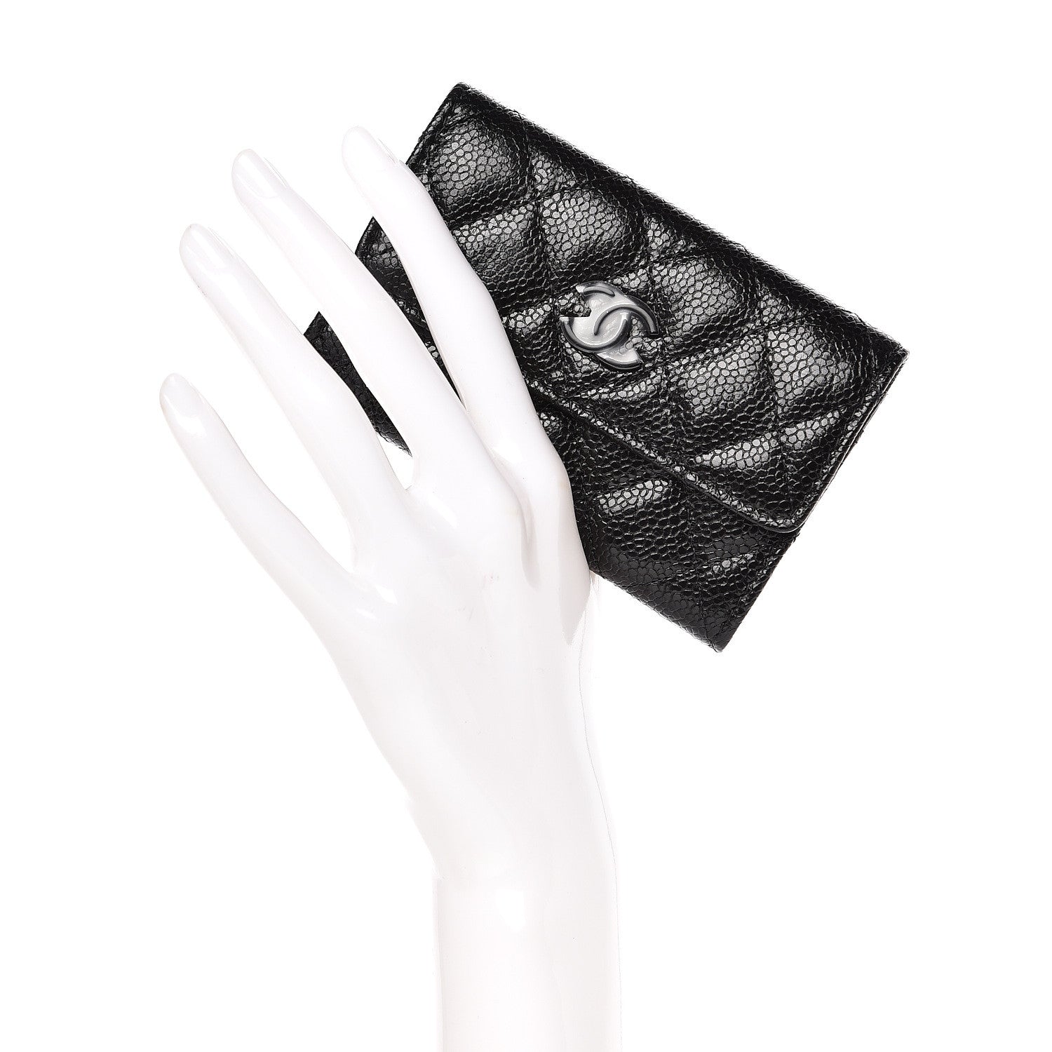 Chanel Caviar Quilted Flap Card Holder So Black 2 of 9