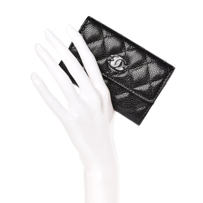 Chanel Caviar Quilted Flap Card Holder So Black 2 of 9