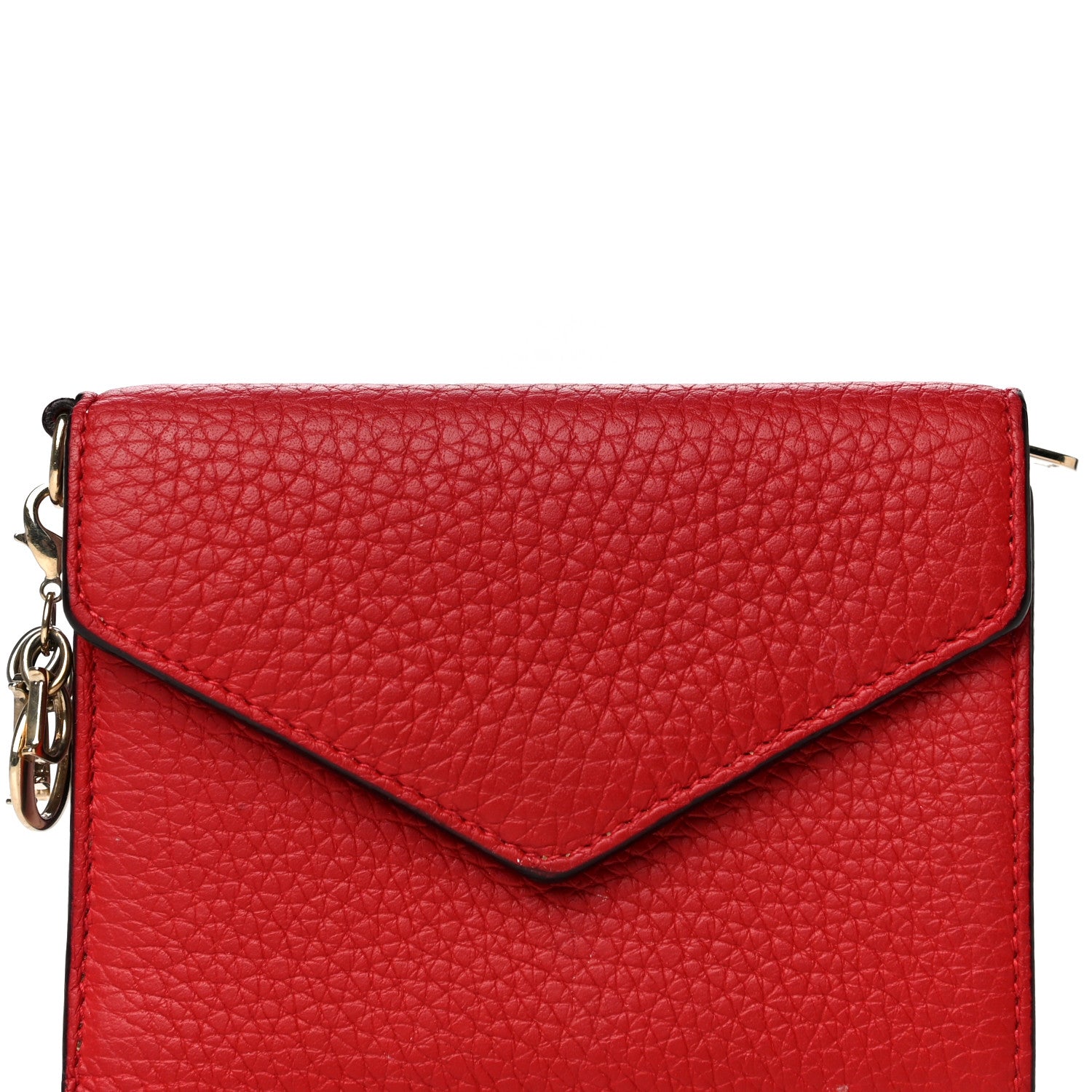Christian Dior Bullcalf Diorissimo Medium Envelope Wallet True Red Pink 7 of 14