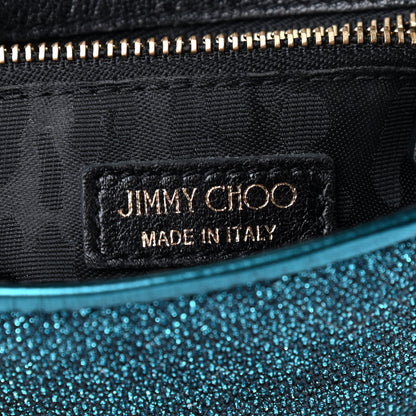 Jimmy Choo Lame Glitter Mini Ruby Chain Crossbody Blue 6 of 9