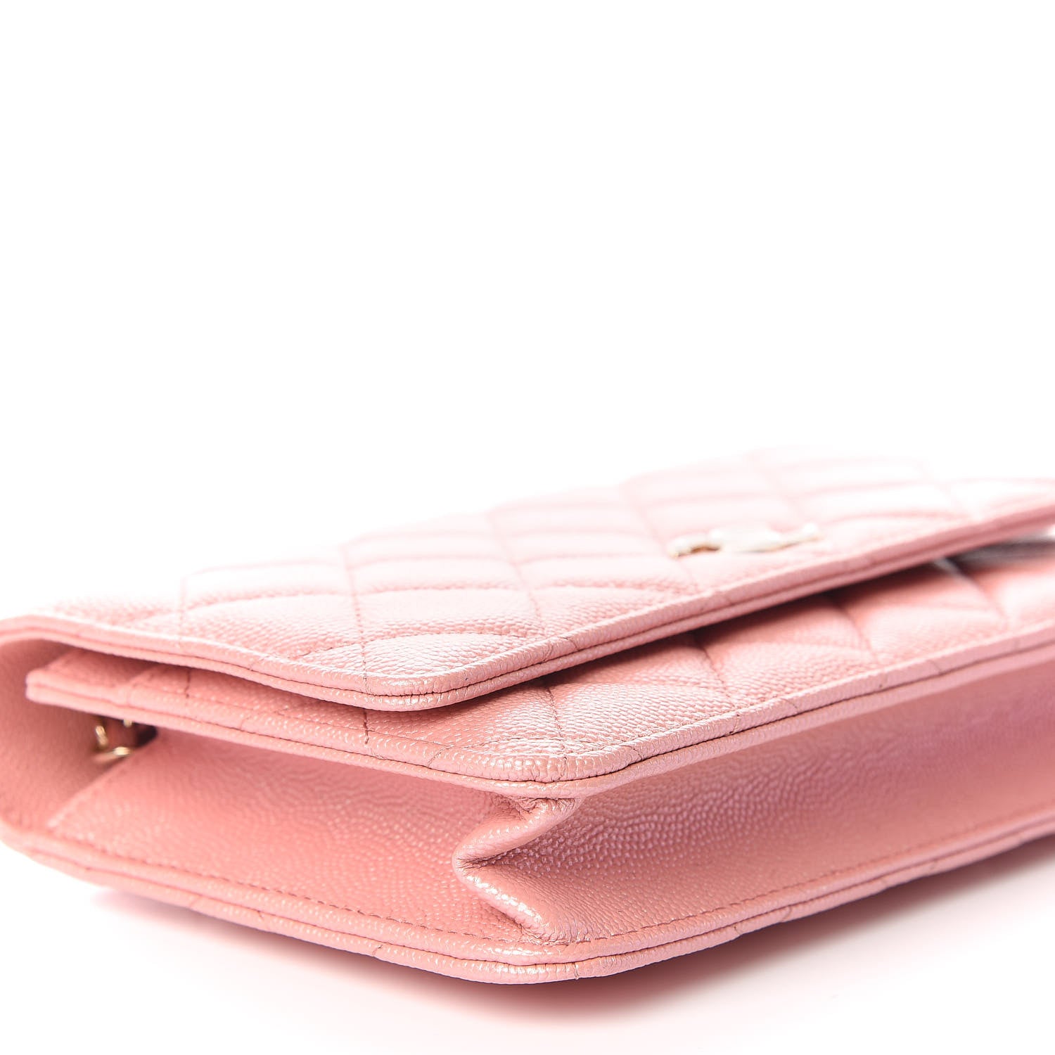 Chanel Iridescent Caviar Quilted Wallet on Chain WOC Rose Pink 6 of 10