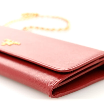 Prada Saffiano Wallet on Chain Fuoco 9 of 9