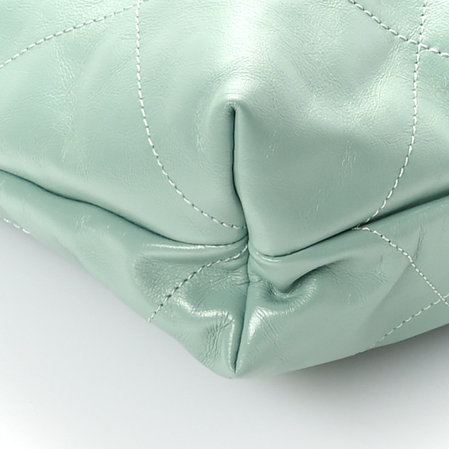 Chanel Shiny Calfskin Quilted Chanel 22 Light Green 10 of 11