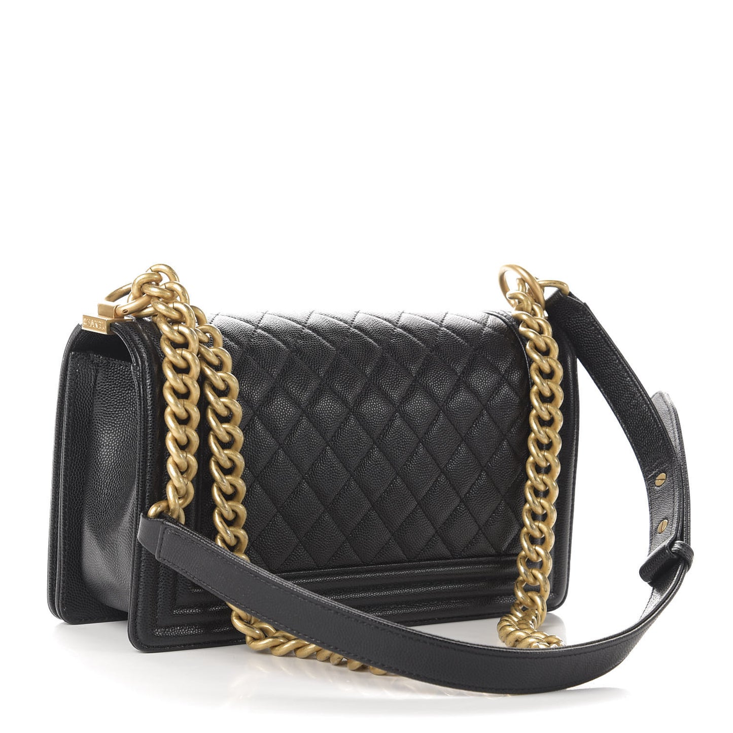 Caviar Quilted Medium Boy Flap Black