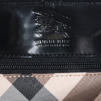 Burberry Patent Nova Check Medium Tote Black 8 of 8