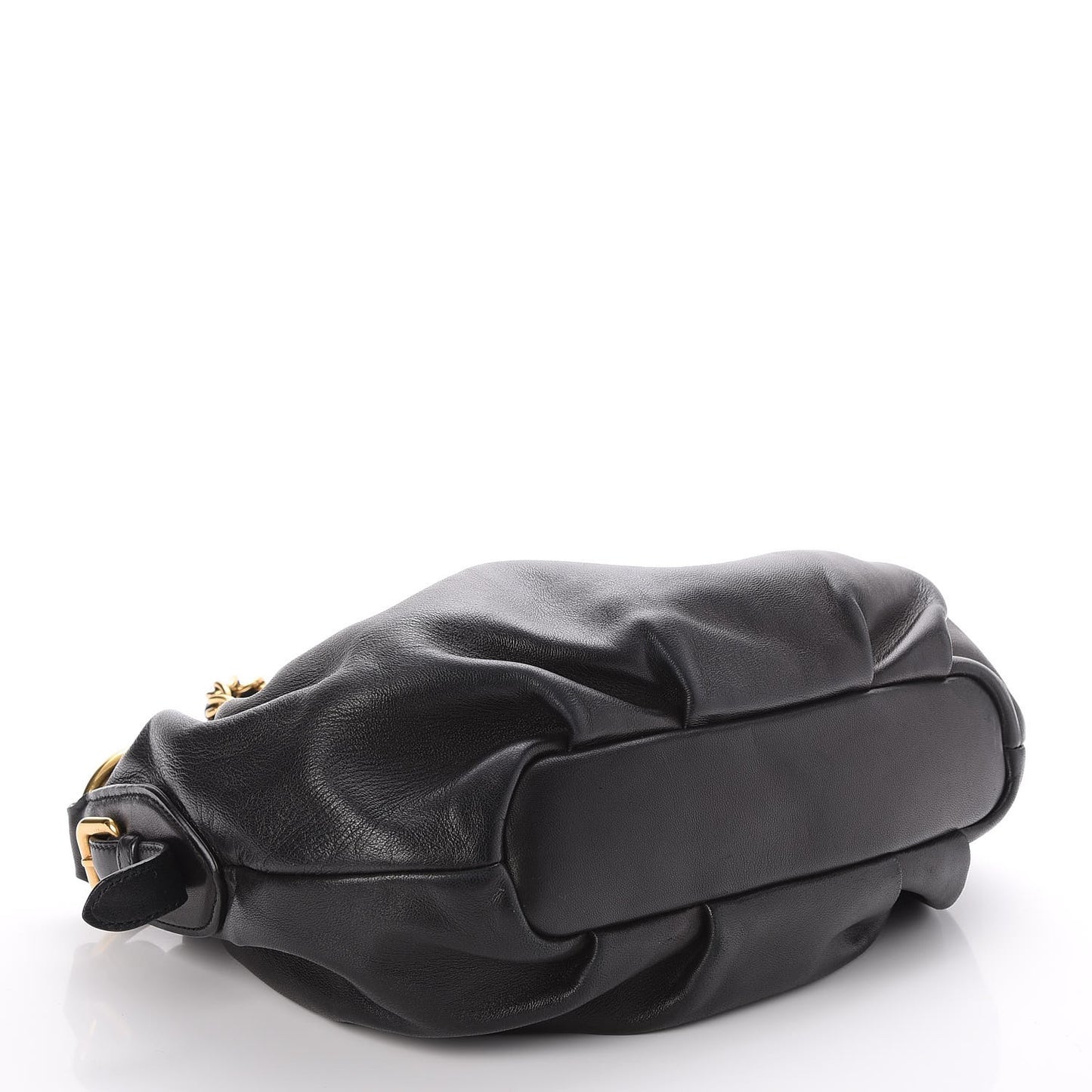 Soft Calf Pleated Hobo Black