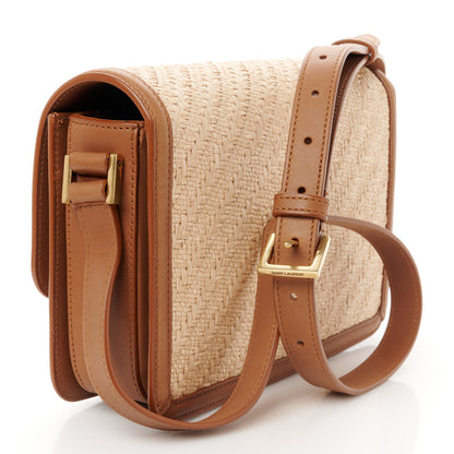 Saint Laurent Raffia Calfskin Small Solferino Satchel Beige Brick 3 of 10