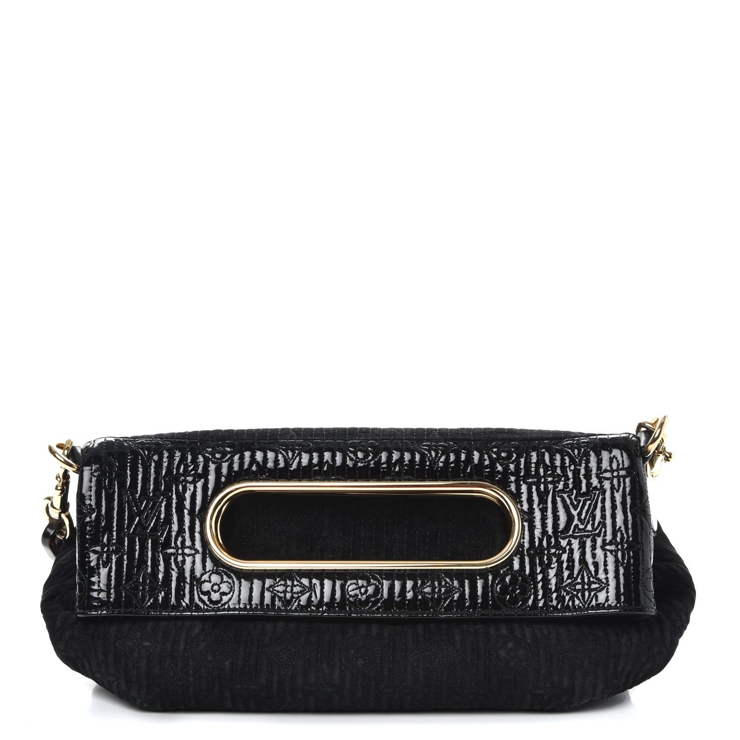 Louis Vuitton Suede Monogram Motard Afterdark Clutch Black 1 of 8