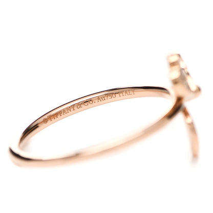 Tiffany 18K Rose Gold Diamond Paper Flowers Ring 54 7 4 of 5