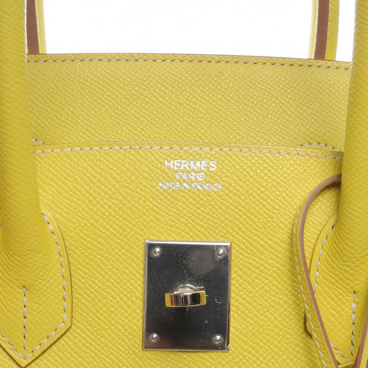 Epsom Candy Birkin 35 Lime and Gris Perle