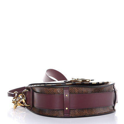 Chloe Calfskin Watersnake Embossed Large Tess Bag Coconut Brown 4 of 7