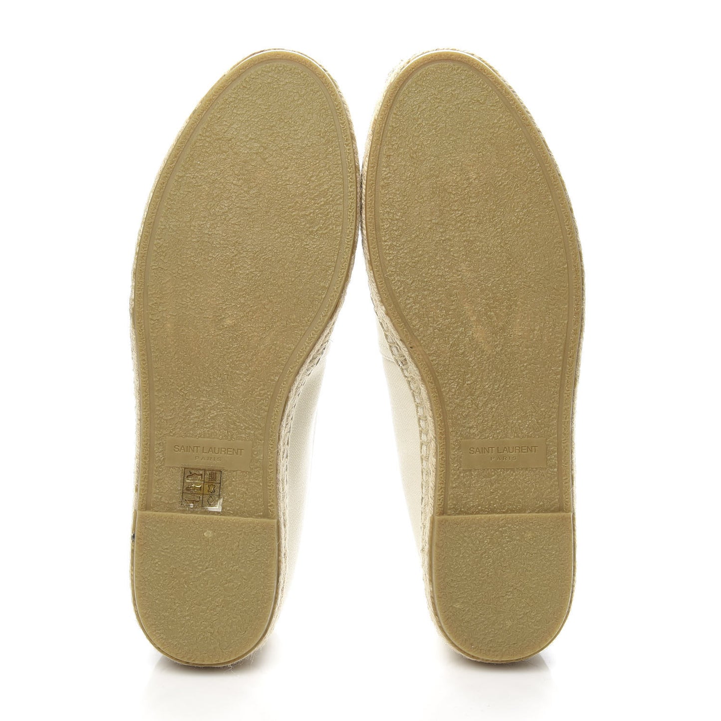 Canvas Nappa Elba Light Logo Embroidered Espadrilles 41.5 Panna