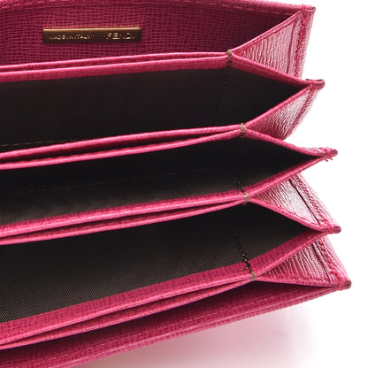 Fendi Vitello Elite Gusseted Card Holder Ciclamino 5 of 8