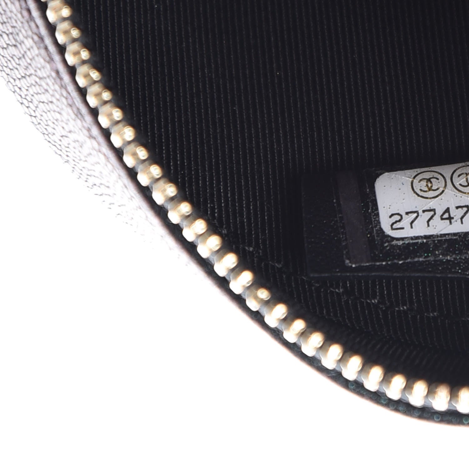 Chanel Iridescent Caviar Quilted Round Clutch With Chain Black 7 of 10