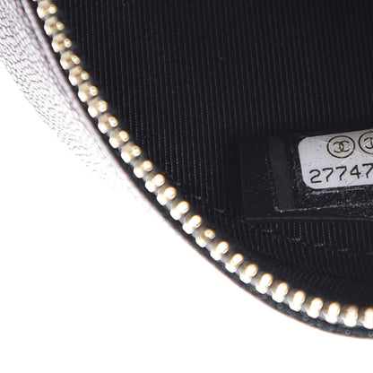 Chanel Iridescent Caviar Quilted Round Clutch With Chain Black 7 of 10