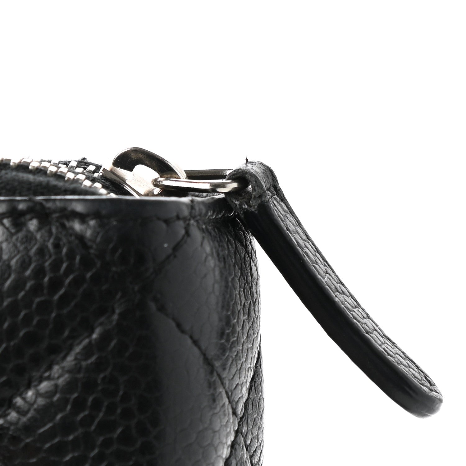 Chanel Caviar Quilted Triple Zip Wallet Black 9 of 10