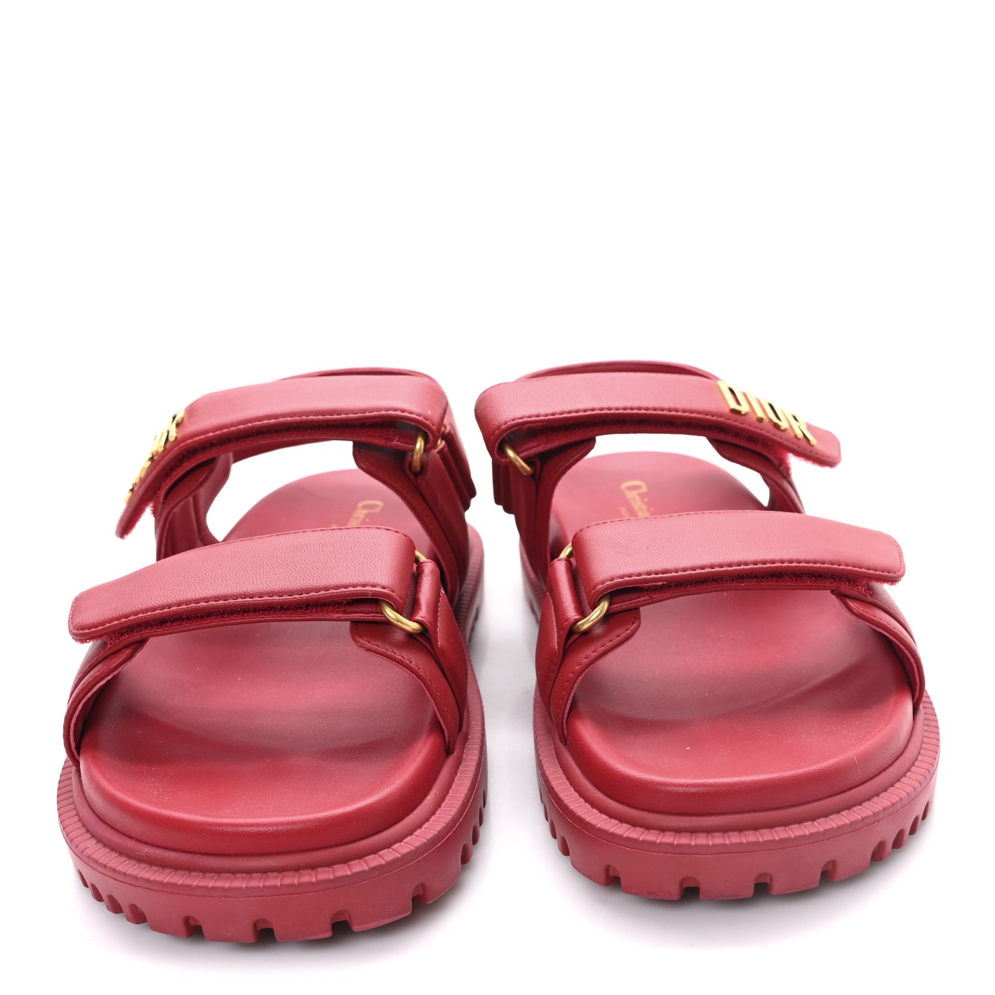 Lambskin Dioract 10mm Sandals 38.5 Cherry