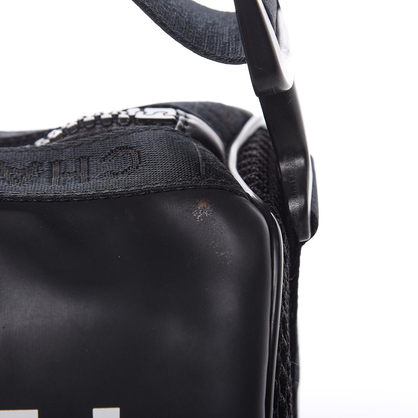 Rubber Nylon Mesh Small Sport Duffle Black