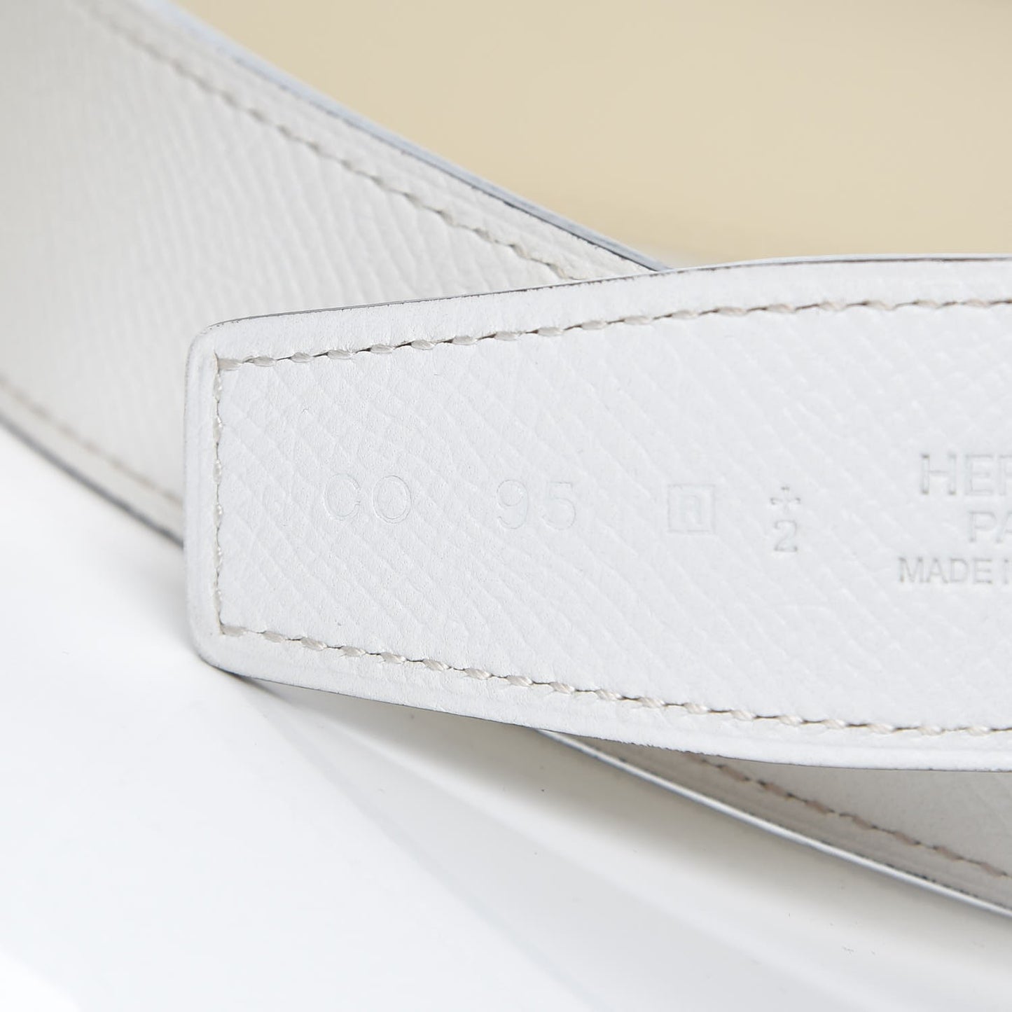 Swift Epsom 32mm H Belt 95 Craie White