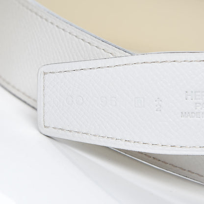 Hermes Swift Epsom 32mm H Belt 95 Craie White 4 of 8