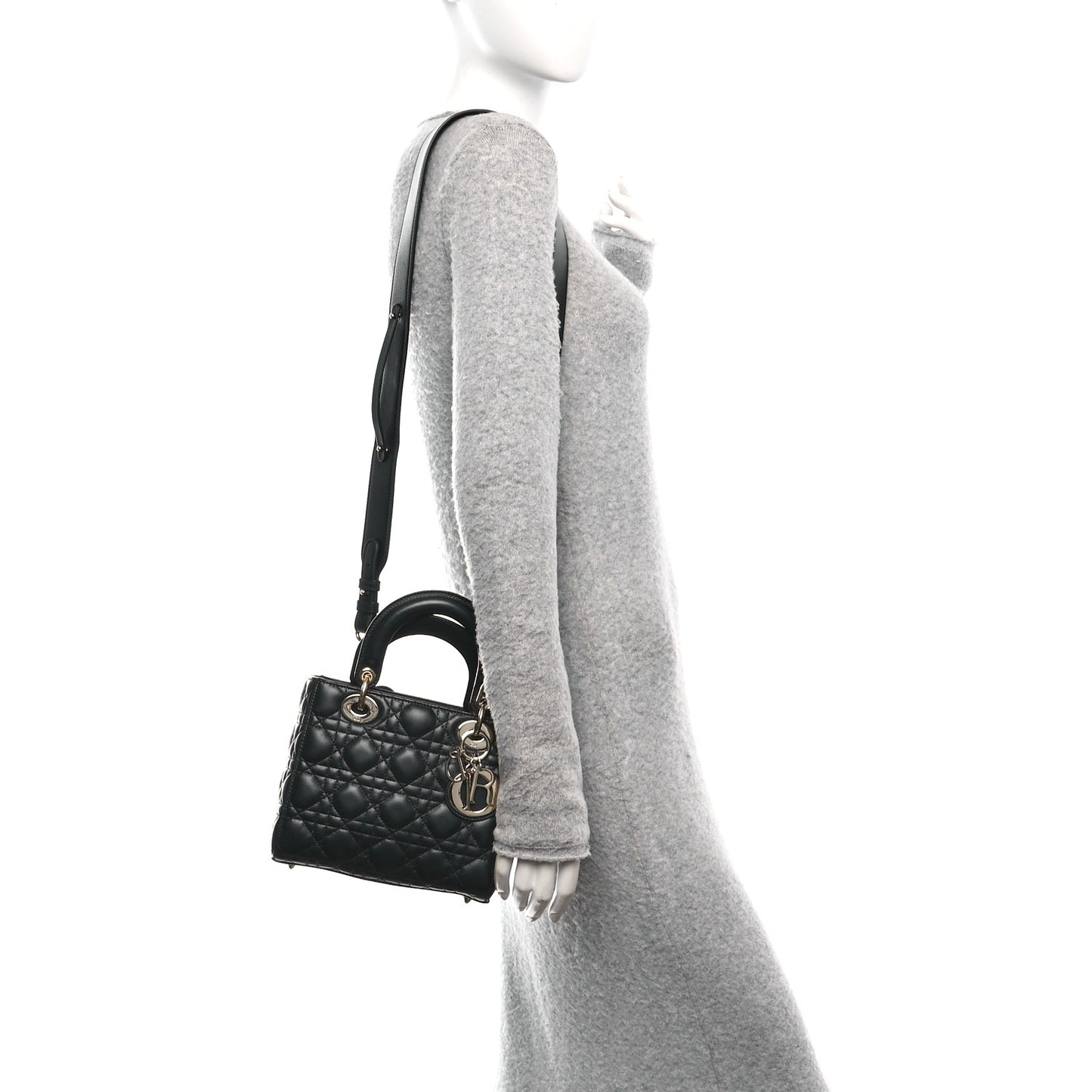 Lambskin Cannage Small My ABCDior Lady Dior Black