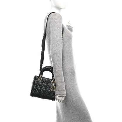 Christian Dior Lambskin Cannage Small My ABCDior Lady Dior Black 2 of 10