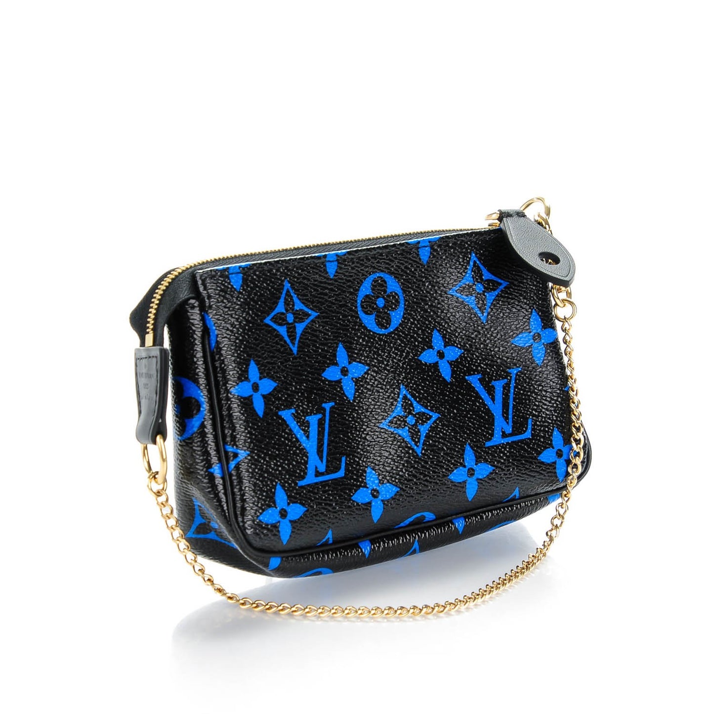 Colored Monogram Mini Pochette Accessories Blue Black