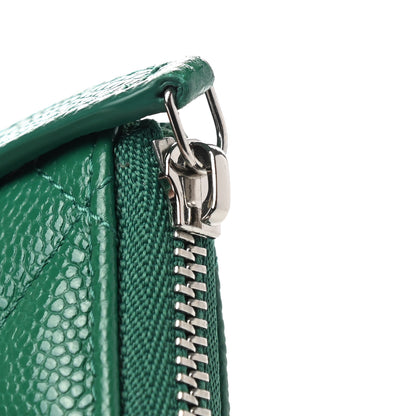 Chanel Caviar Quilted Small Cosmetic Case Green 8 of 10