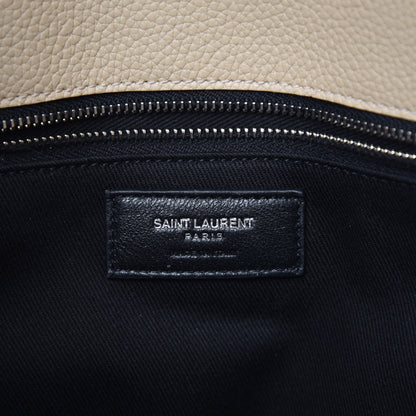Saint Laurent Grained Calfskin Small Souple Sac De Jour Dark Beige 7 of 10