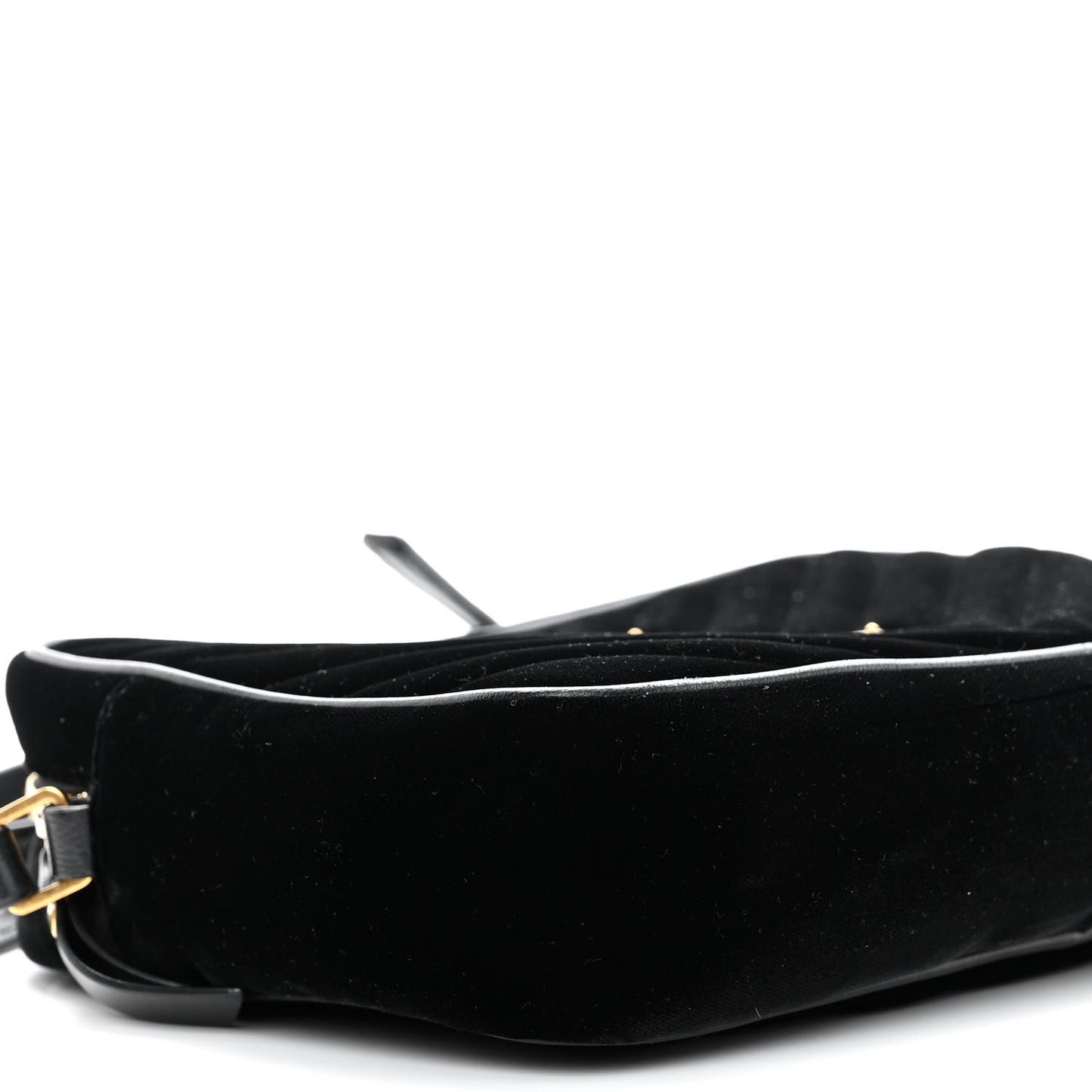 Velvet Matelasse Monogram Lou Camera Bag Black
