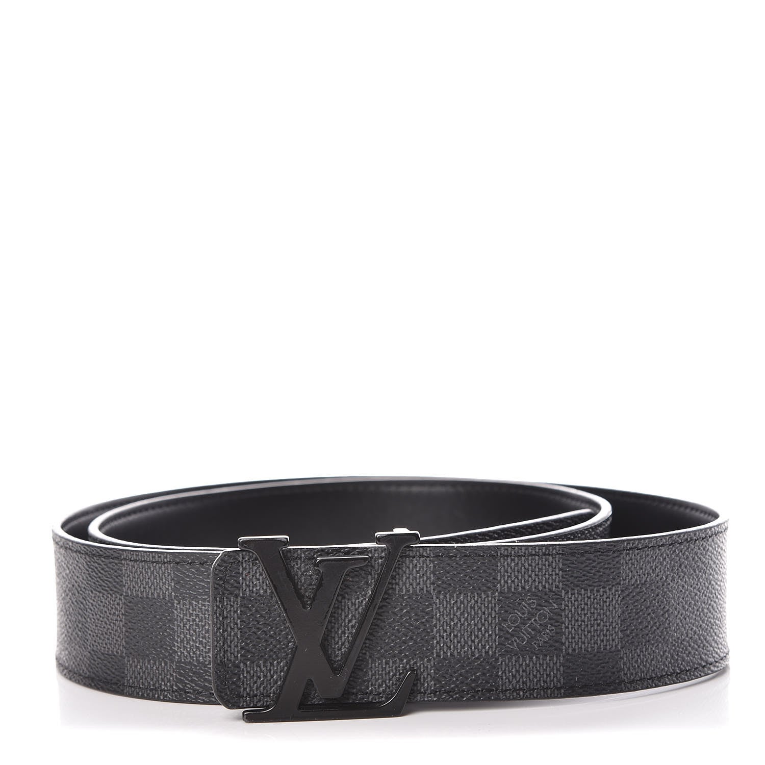Louis Vuitton Damier Graphite LV Initiales Belt 100 40 1 of 9