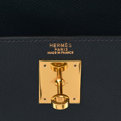 Hermes Courchevel Kelly Sellier 32 Bleu Marine 6 of 10