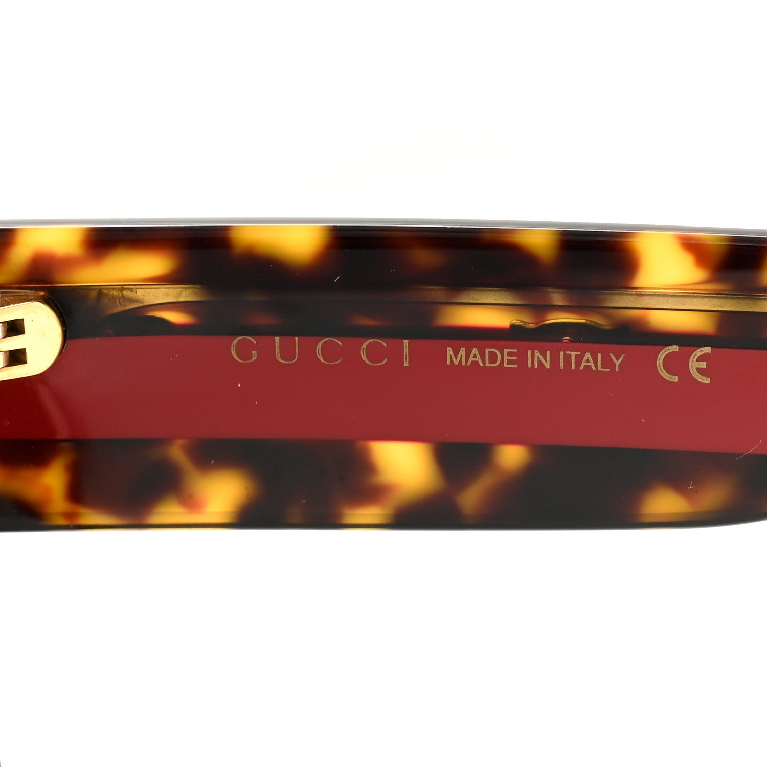 Gucci Acetate Square Frame Web Sunglasses GG0059S Black Tortoise 5 of 7