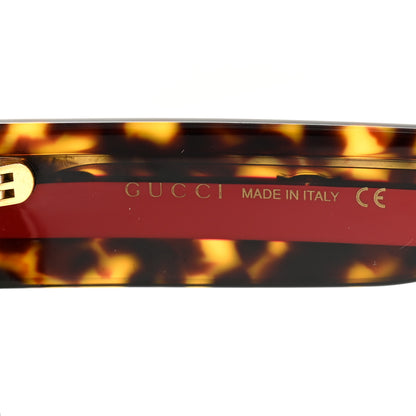 Gucci Acetate Square Frame Web Sunglasses GG0059S Black Tortoise 5 of 7