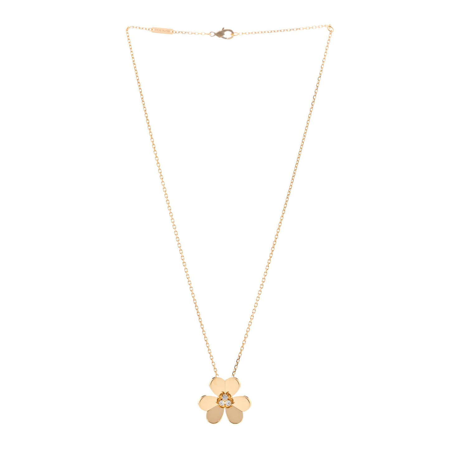 18K Yellow Gold Diamond Large Frivole Pendant Necklace