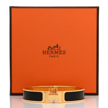 Hermes Enamel Narrow Clic Clac H Bracelet GM Black 7 of 7
