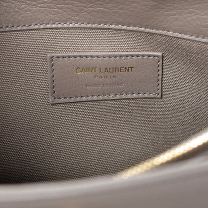 Saint Laurent Calfskin Canvas Small Muse Two Gray 6 of 8