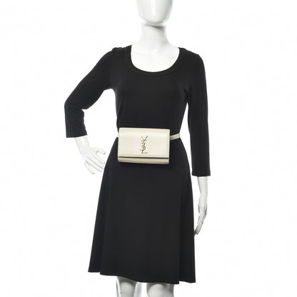 Saint Laurent Smooth Calfskin Monogram Kate Belt Bag Natural 2 of 10