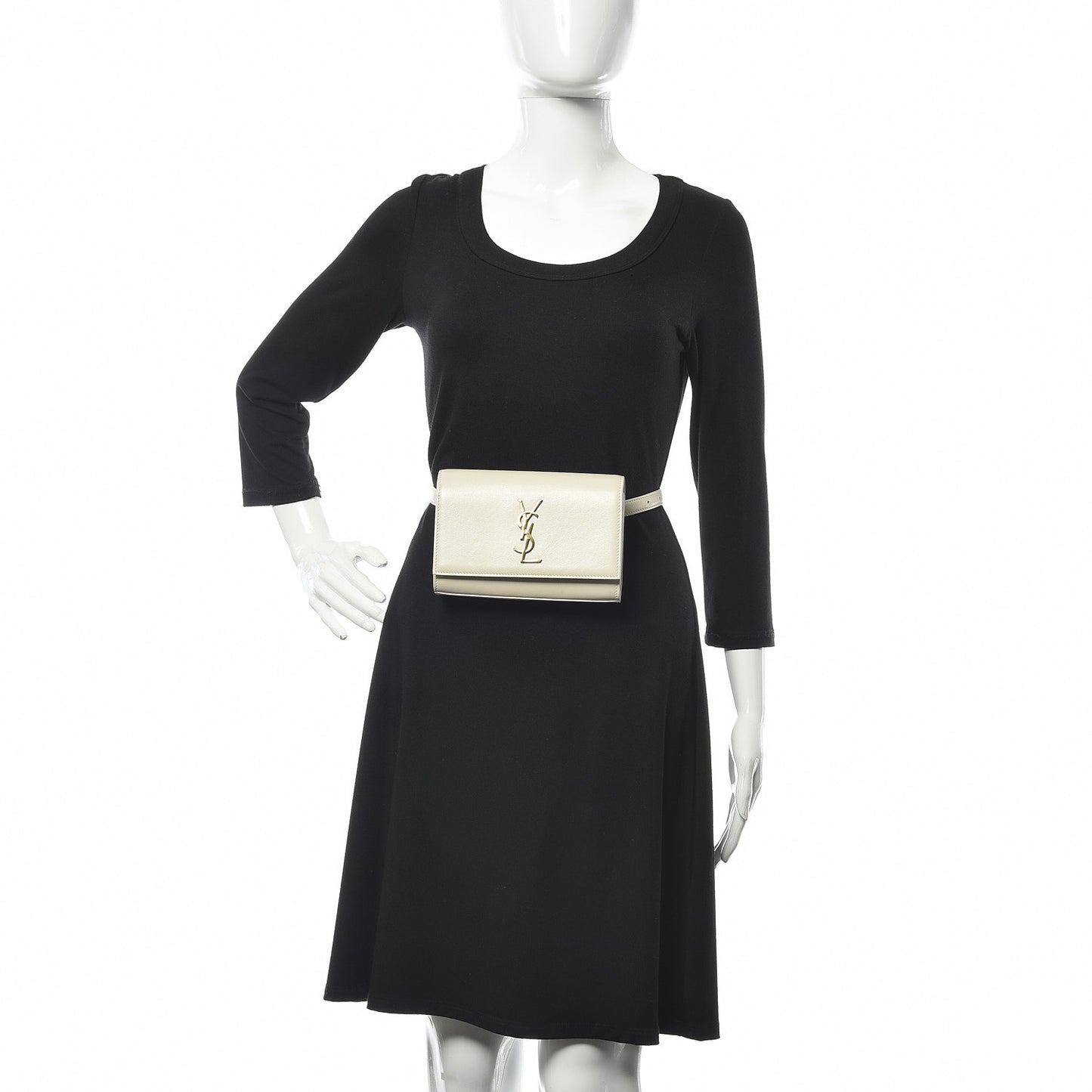 Smooth Calfskin Monogram Kate Belt Bag Natural