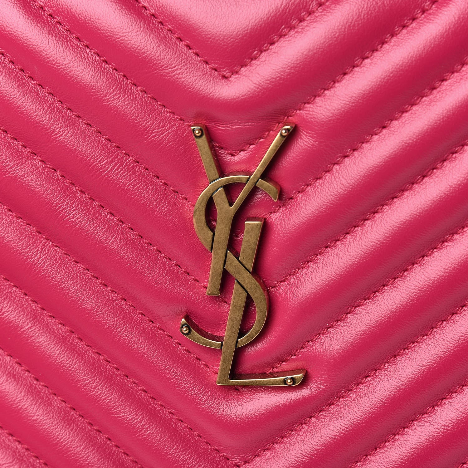 Saint Laurent Calfskin Matelasse Monogram Lou Camera Bag Bright Pink 11 of 11