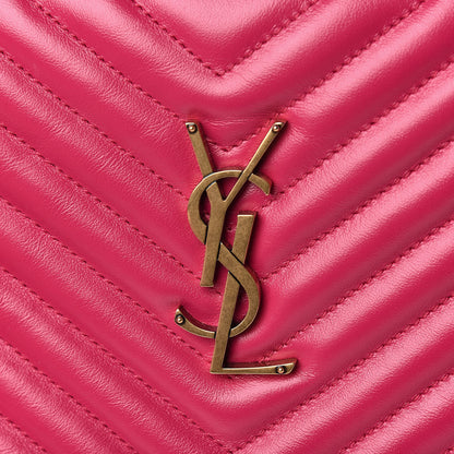Saint Laurent Calfskin Matelasse Monogram Lou Camera Bag Bright Pink 11 of 11