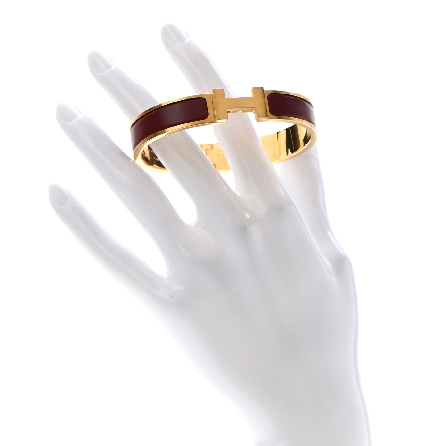 Matte Enamel Narrow Clic Clac HH Bracelet GM Rouge H