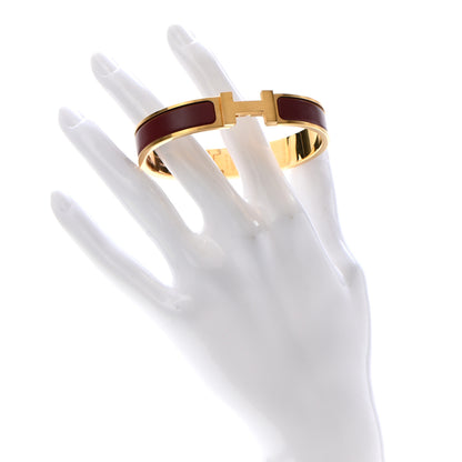 Hermes Matte Enamel Narrow Clic Clac HH Bracelet GM Rouge H 2 of 6