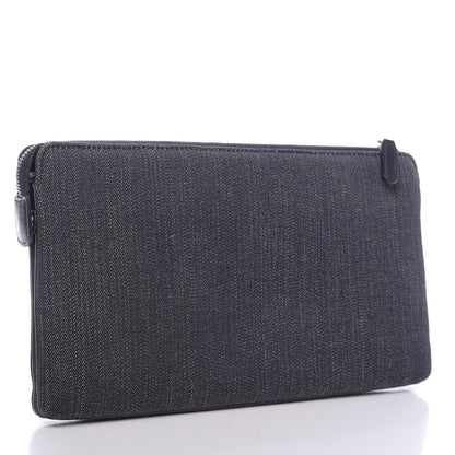 Chanel Denim Small Deauville Zipped Pouch Dark Blue 3 of 11