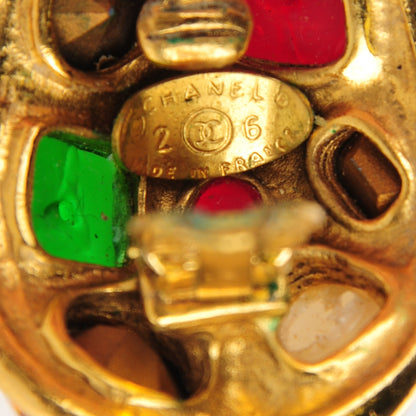 Chanel Gripoix Clip On Earrings Multicolor 4 of 4